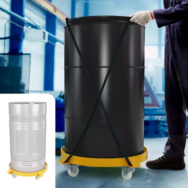55 Gallon Drum Dolly Heavy Duty 1000 Pound Trash Can Dolly with 4 /5 Swivel Casters Wheel Steel Frame Non Tipping Hand Truck Capacity Dollies