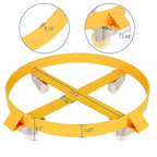 55 Gallon Drum Dolly Heavy Duty 1000 Pound Trash Can Dolly with 4 /5 Swivel Casters Wheel Steel Frame Non Tipping Hand Truck Capacity Dollies