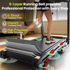 Incline 9MPH Treadmill 330lb Capacity, Portable Folding Treadmill for Home, 3.5HP Motor, Jogging Walking Treadmill with APP Control, 105 Programs