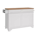 Walker Edison 48 White Free-Standing Kitchen Island