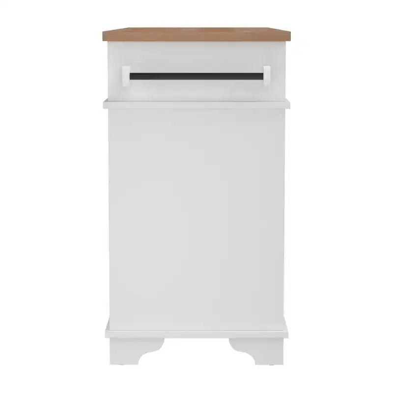 Walker Edison 48 White Free-Standing Kitchen Island