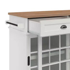 Walker Edison 48 White Free-Standing Kitchen Island