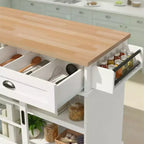 Walker Edison 48 White Free-Standing Kitchen Island