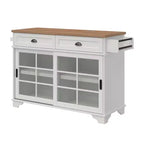 Walker Edison 48 White Free-Standing Kitchen Island