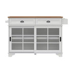 Walker Edison 48 White Free-Standing Kitchen Island
