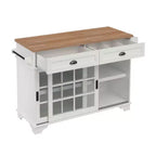 Walker Edison 48 White Free-Standing Kitchen Island