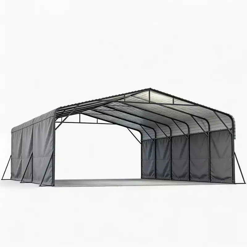 Car Storage Shed Carport Outdoor Galvanized, Waterproof Vehicle Tent 20x25FT for Backyard