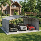 Car Storage Shed Carport Outdoor Galvanized, Waterproof Vehicle Tent 20x25FT for Backyard