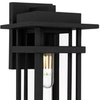 Morgan 1-Light Earth Black Outdoor Wall Lantern