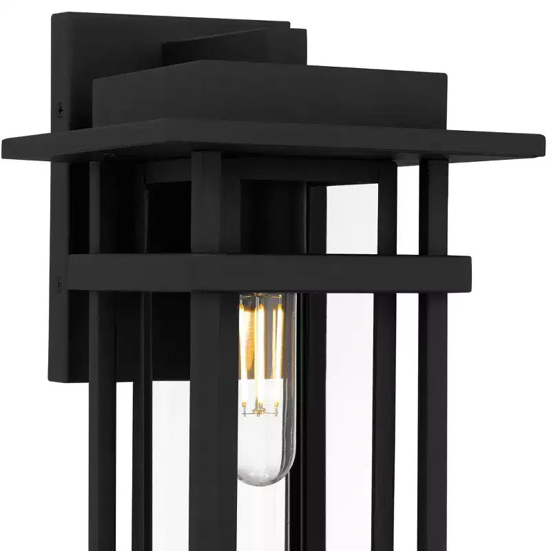Morgan 1-Light Earth Black Outdoor Wall Lantern