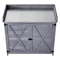 VEVOR Potting Bench Table, Outdoor Gardening Wooden Storage Cabinet with 39 x 19 in Wood Tabletop, Garden Planting Workstation, Gray