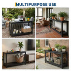 Durable All-Weather Wooden Patio Side Table, Classic Outdoor End Table for Garden, Lawn & Porch, Compact & Stable