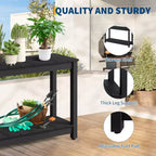 Durable All-Weather Wooden Patio Side Table, Classic Outdoor End Table for Garden, Lawn & Porch, Compact & Stable