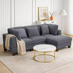 Corduroy Convertible Modular Sectional Sofa with Ottomans, Configurable Couch for Living Room, Easy Assembly