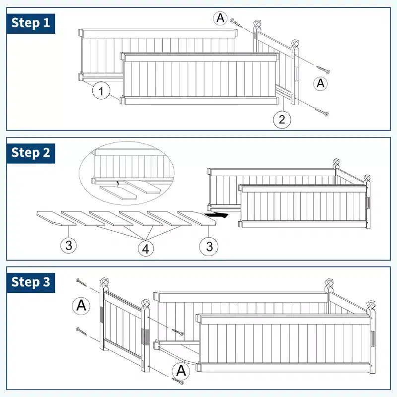 43.5 Solid Wood Raised Garden Bed, Elevated Rectangular Growing Box for Porch Vegetables & Flowers