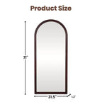 Dovelina 71H x 31W Arch Full Length Mirror Decorative Leaning Mirror Modern Wall Bathroom Mirror for Living Room Dining Room Entryway Bedroom