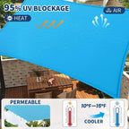 10x13 ft Rectangle Sun Shade Sail, UV Block Shade Cloth Canopy, Outdoor Sunshade for Patio, Backyard, Deck, Garden, Yard & Facilities