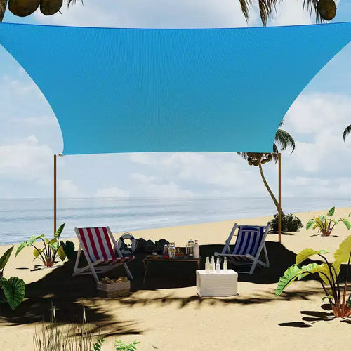 10x13 ft Rectangle Sun Shade Sail, UV Block Shade Cloth Canopy, Outdoor Sunshade for Patio, Backyard, Deck, Garden, Yard & Facilities