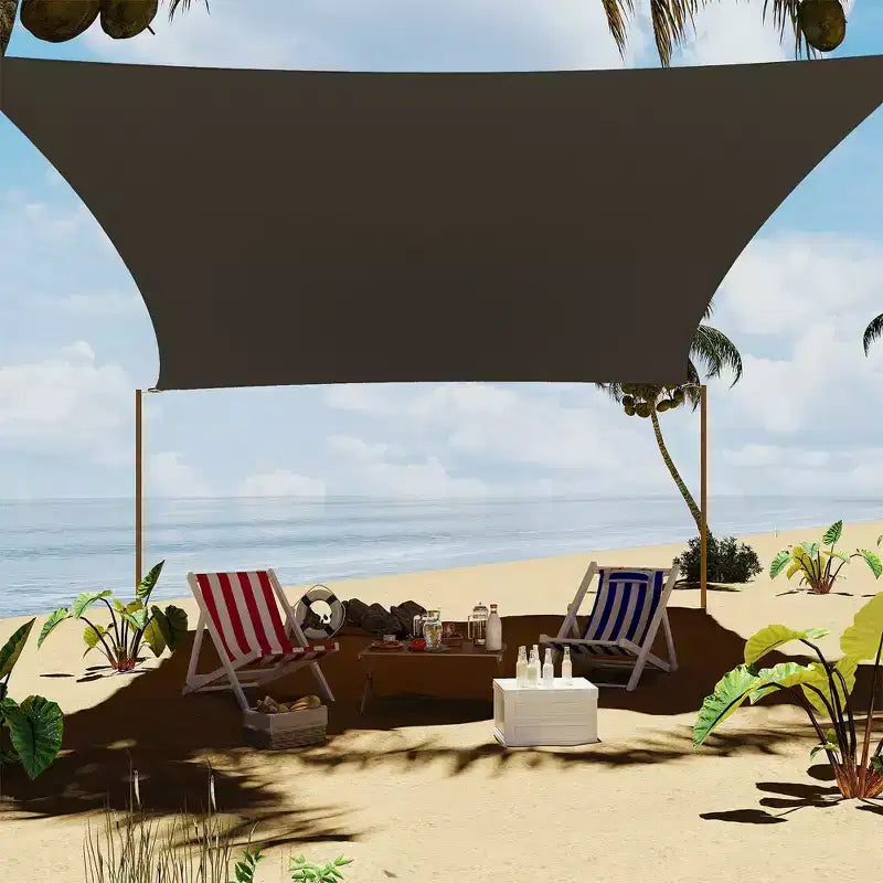 10x13 ft Rectangle Sun Shade Sail, UV Block Shade Cloth Canopy, Outdoor Sunshade for Patio, Backyard, Deck, Garden, Yard & Facilities