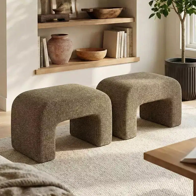29 Modern Upholstered Bench, Soft Padded Accent Seat for Small Spaces, Footrest or Vanity Stool, Modern Seating for Living Room-Panipeachy