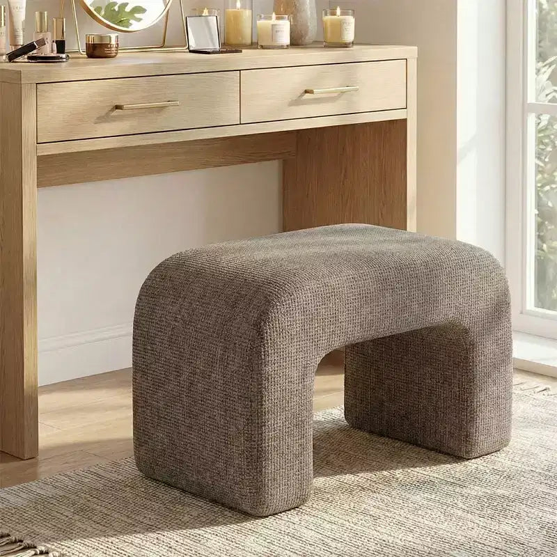 29 Modern Upholstered Bench, Soft Padded Accent Seat for Small Spaces, Footrest or Vanity Stool, Modern Seating for Living Room-Panipeachy