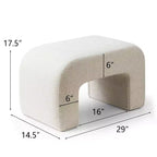 29 Modern Upholstered Bench, Soft Padded Accent Seat for Small Spaces, Footrest or Vanity Stool, Modern Seating for Living Room-Panipeachy