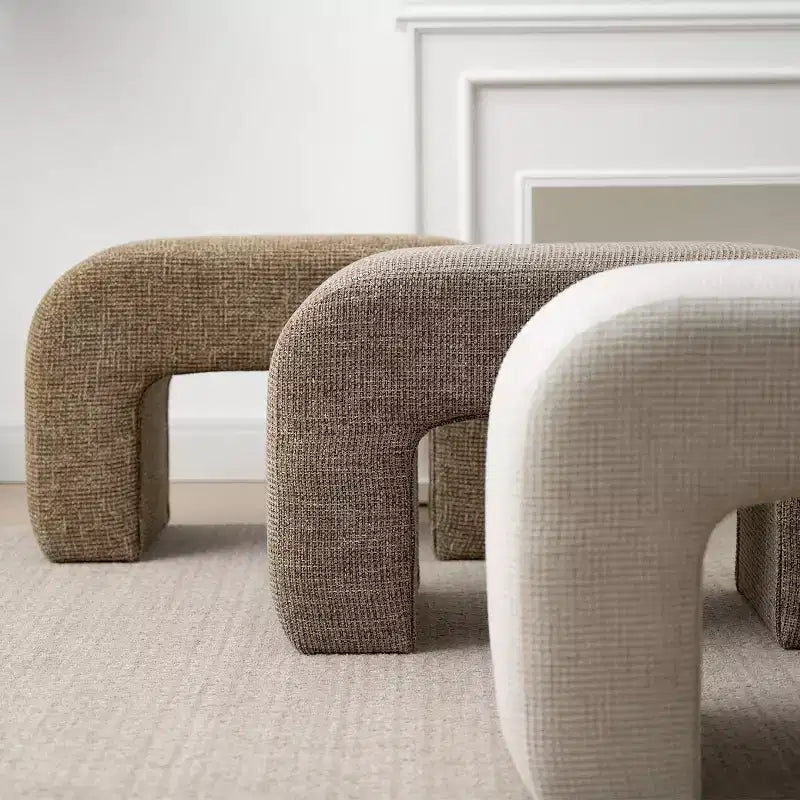29 Modern Upholstered Bench, Soft Padded Accent Seat for Small Spaces, Footrest or Vanity Stool, Modern Seating for Living Room-Panipeachy