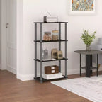 HOMLUX 4-Tier Multipurpose Storage Shelf, Open Bookcase with Durable Frame for Home