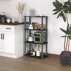 HOMLUX 4-Tier Multipurpose Storage Shelf, Open Bookcase with Durable Frame for Home
