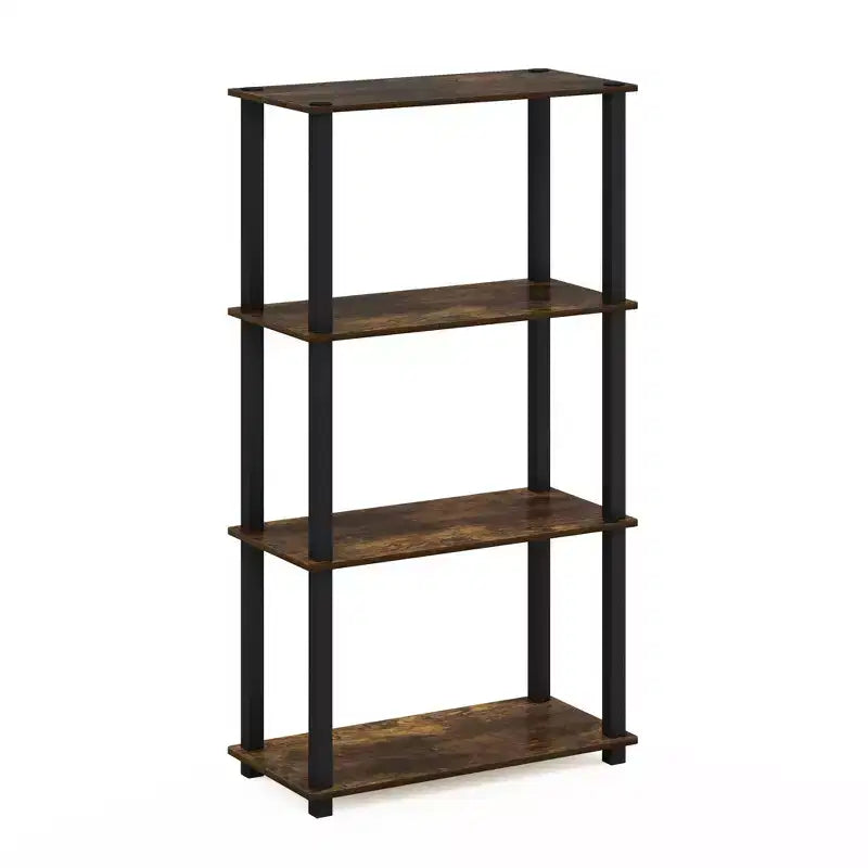 HOMLUX 4-Tier Multipurpose Storage Shelf, Open Bookcase with Durable Frame for Home