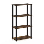HOMLUX 4-Tier Multipurpose Storage Shelf, Open Bookcase with Durable Frame for Home