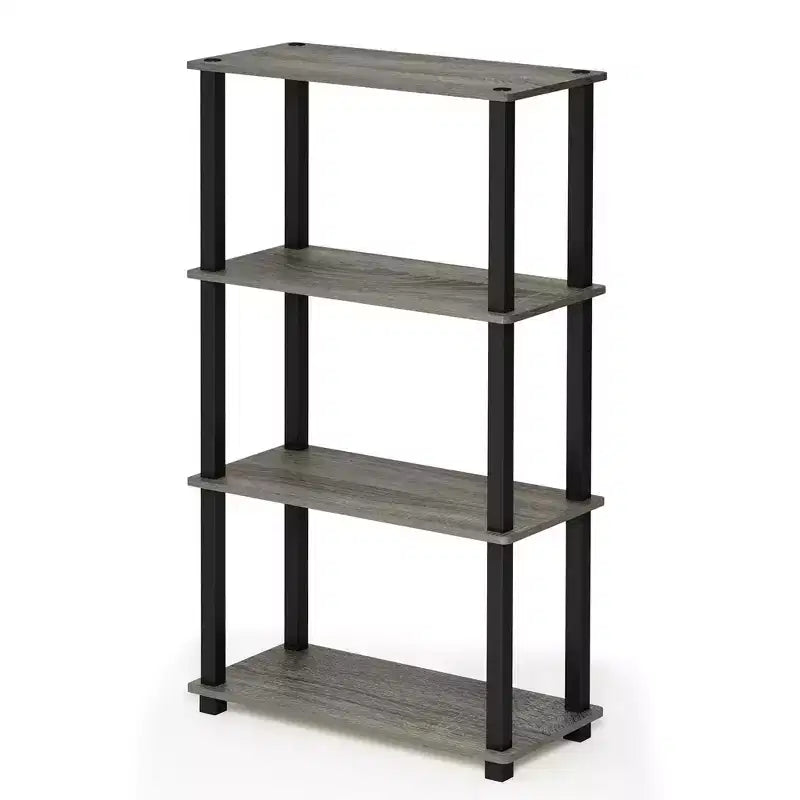 HOMLUX 4-Tier Multipurpose Storage Shelf, Open Bookcase with Durable Frame for Home