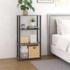 HOMLUX 4-Tier Multipurpose Storage Shelf, Open Bookcase with Durable Frame for Home