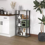 HOMLUX 4-Tier Multipurpose Storage Shelf, Open Bookcase with Durable Frame for Home