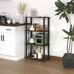 HOMLUX 4-Tier Multipurpose Storage Shelf, Open Bookcase with Durable Frame for Home