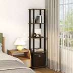HOMLUX 5-Tier Multipurpose Storage Shelf with Fabric Bin, Multi-Level Organization
