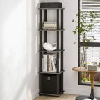 HOMLUX 5-Tier Multipurpose Storage Shelf with Fabric Bin, Multi-Level Organization