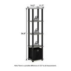 HOMLUX 5-Tier Multipurpose Storage Shelf with Fabric Bin, Multi-Level Organization