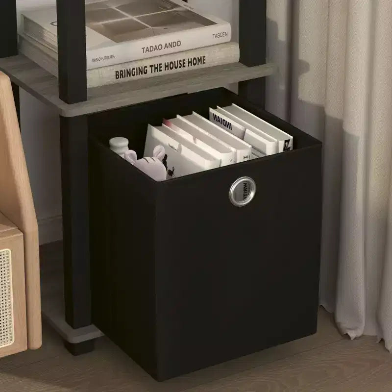 HOMLUX 5-Tier Multipurpose Storage Shelf with Fabric Bin, Multi-Level Organization