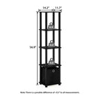 HOMLUX 5-Tier Multipurpose Storage Shelf with Fabric Bin, Multi-Level Organization