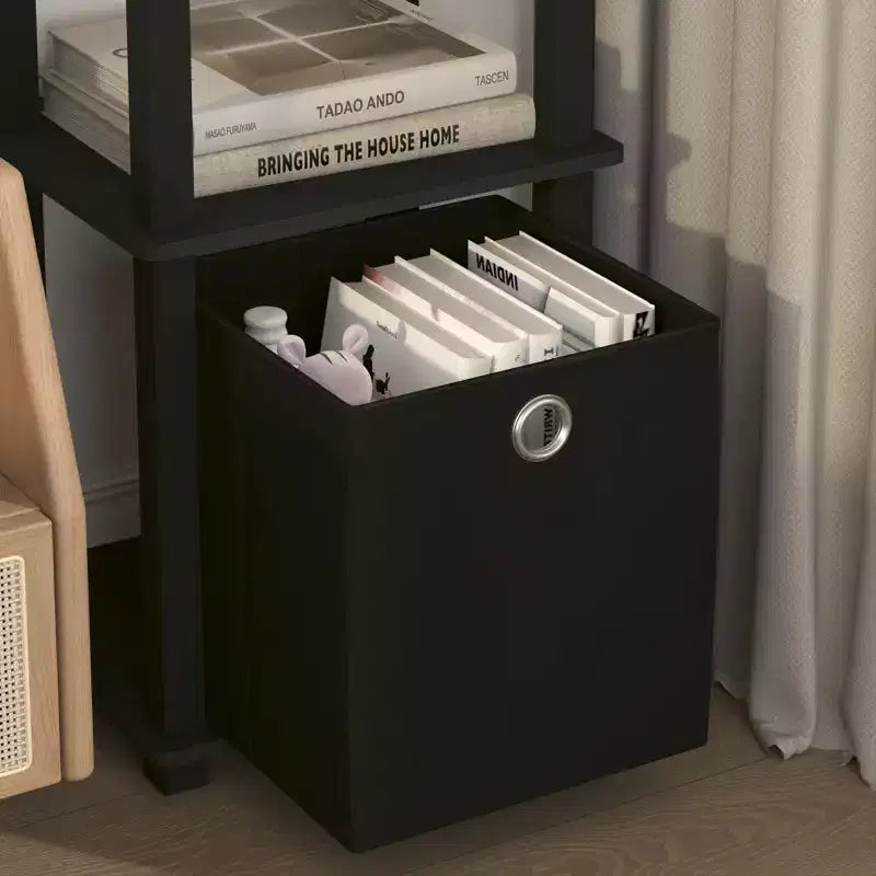 HOMLUX 5-Tier Multipurpose Storage Shelf with Fabric Bin, Multi-Level Organization
