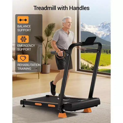 3 in 1 Walking Pad Treadmill with 16% Incline, Folding Treadmill with Handle Bar, Portable Treadmills for Home Small, 220 Lbs Capacity