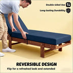 NAYSAYE Outdoor Lounge Chair Cushion Soft Chaise Cushion Non Slip Ties Reversible Patio Pool Sun Tanning Cushion, 72*20.9*3.9
