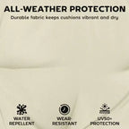 NAYSAYE Outdoor Lounge Chair Cushion Soft Chaise Cushion Non Slip Ties Reversible Patio Pool Sun Tanning Cushion, 72*20.9*3.9