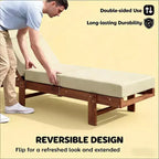 NAYSAYE Outdoor Lounge Chair Cushion Soft Chaise Cushion Non Slip Ties Reversible Patio Pool Sun Tanning Cushion, 72*20.9*3.9