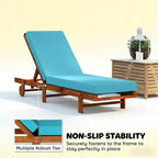 NAYSAYE Outdoor Lounge Chair Cushion Soft Chaise Cushion Non Slip Ties Reversible Patio Pool Sun Tanning Cushion, 72*20.9*3.9