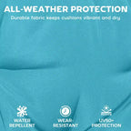 NAYSAYE Outdoor Lounge Chair Cushion Soft Chaise Cushion Non Slip Ties Reversible Patio Pool Sun Tanning Cushion, 72*20.9*3.9