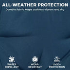 NAYSAYE Outdoor Lounge Chair Cushion Soft Chaise Cushion Non Slip Ties Reversible Patio Pool Sun Tanning Cushion, 72*20.9*3.9