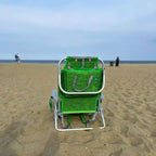 Bliss Hammocks Folding Beach Chair Recliner with Detachable Cooler