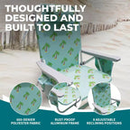 Bliss Hammocks Folding Beach Chair Recliner with Detachable Cooler